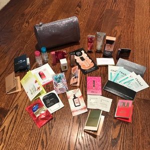 Makeup Bag with Variety of Beauty Items